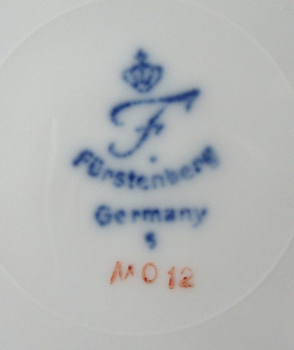Fürstenberg Porzellan Kaffeegedeck Vogeldekor Gold Porcelain Coffee Trio Vintage - Picture 4 of 4