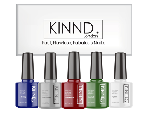 KINND® - Quick Dry Nagellack Set - Herbst Geschenkbox - 5 x 8ml Instant Dry Xmas - Bild 1 von 8