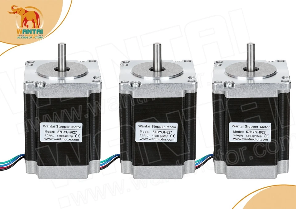 3PCS Stepper Motor 190N.cm 3.0V 3.0A 56.4x76mm φ6.35mm shaft 2Phase 18°BIG SALE！ - Image 2 of 4