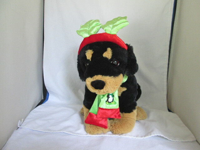 stuffed animal rottweiler dog
