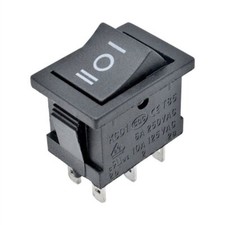 2PCS 6Pin DPDT ON-OFF-ON 3Position Snap Boat Rocker Switch 6A/250V 10A/125V AC 