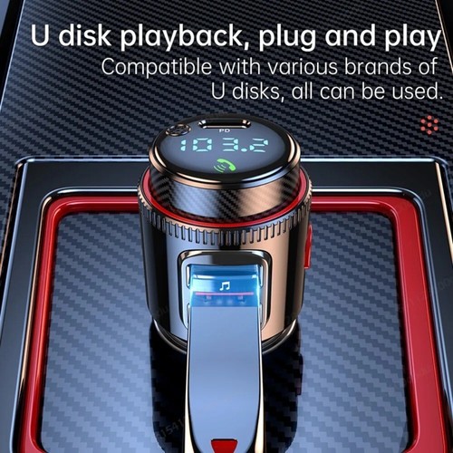 Bluetooth 5.0 Wireless Radio Car FM Transmitter PD Dual USB Charger MP3 Player - Picture 7 of 14