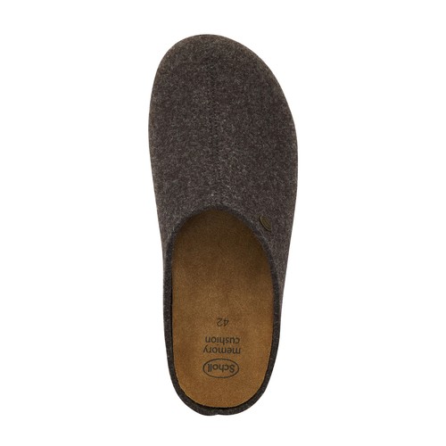 DR SCHOLL ELIO MEN'S SLIPPER IN BROWN WOOL - Picture 2 of 3
