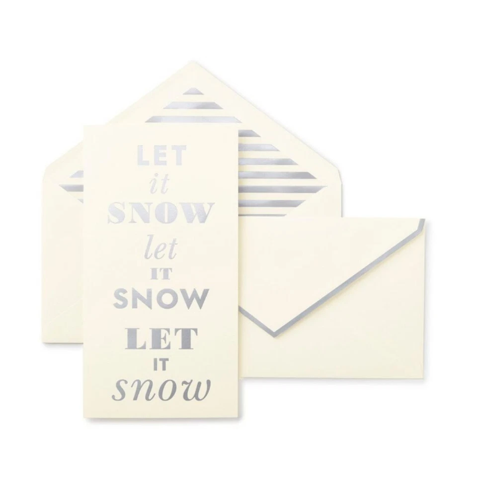 KATE SPADE NEW YORK KATE SPADE "Let it Snow..." Holiday Cards, NIB, 10 cards/envelopes