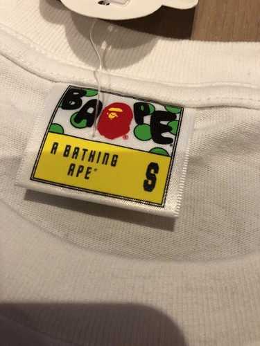 A Bathing Ape Multi Rainbow Camo White Logo T-Shirt Size Small Bape - Bild 6 von 6