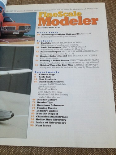 Fine Scale Modeler Magazine December 1996 - Picture 2 of 3