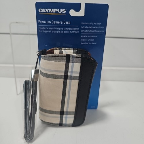 Olympus Premium Camera Case W Credit Card Holder Plaid New 202195 - Picture 1 of 14