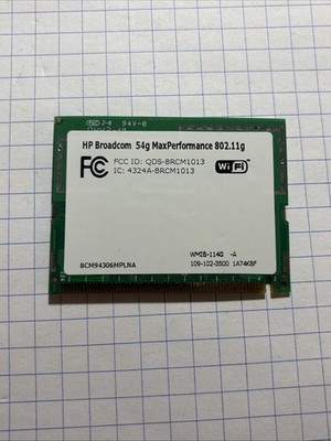 HP Broadcom BCM94306MPLNA 802.11b/g Mini PCI Wireless @CPU202
