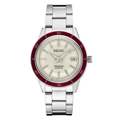 Seiko Presage SRPH93 40.8mm Ivory Dial Automatic Mens Watch Vintage Style 60's
