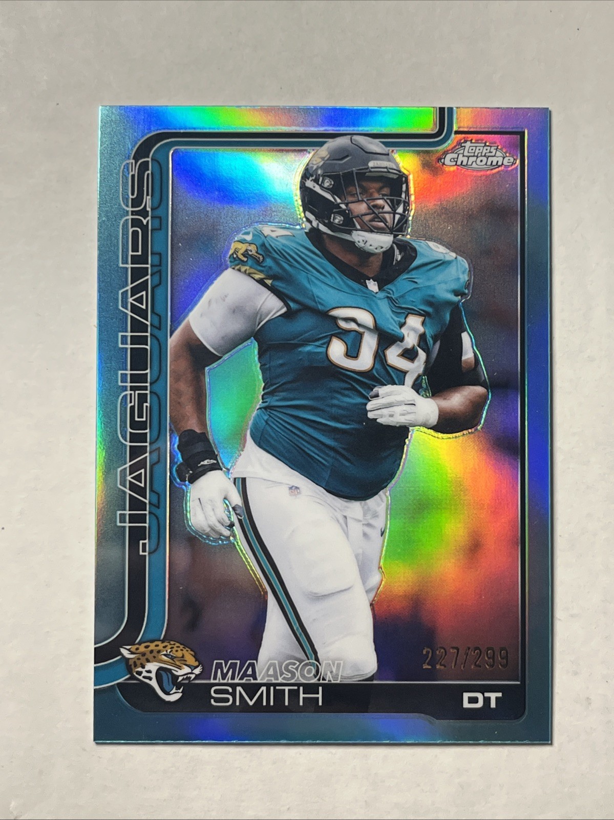 Topps 2025 Chrome Maason Smith Teal Refractor /299 Jaguars #140