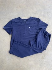 FIGS Scrubs Women Set Navy XXL Catarina Top XL Kade Cargo Pants