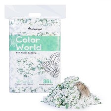 Niteangel Paper Pellets Hamster 36L - White/Green Bedding, YELLOW
