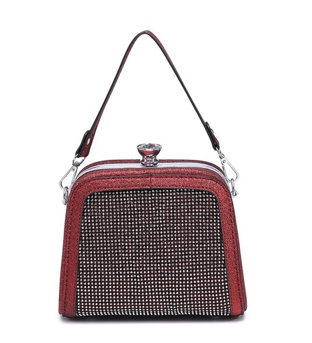Boutique Mujer Dama Estuche Rígido Diamante Pequeño Bolso de Mano Hombro Noche Fiesta Bolso - Imagen 21 de 22