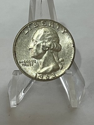 1963 D D/D ERROR  Washington quarter  90% silver  HIGH GRADE # TE46