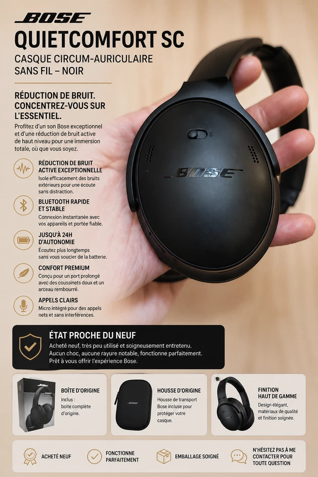 Bose QuietComfort Headphones, photo 3 sur 5