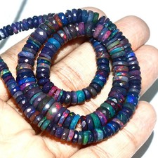 Top Quality Opal Beads Faceted Tyre Opal Bead Blue Opal Bead Gift For Mom 465