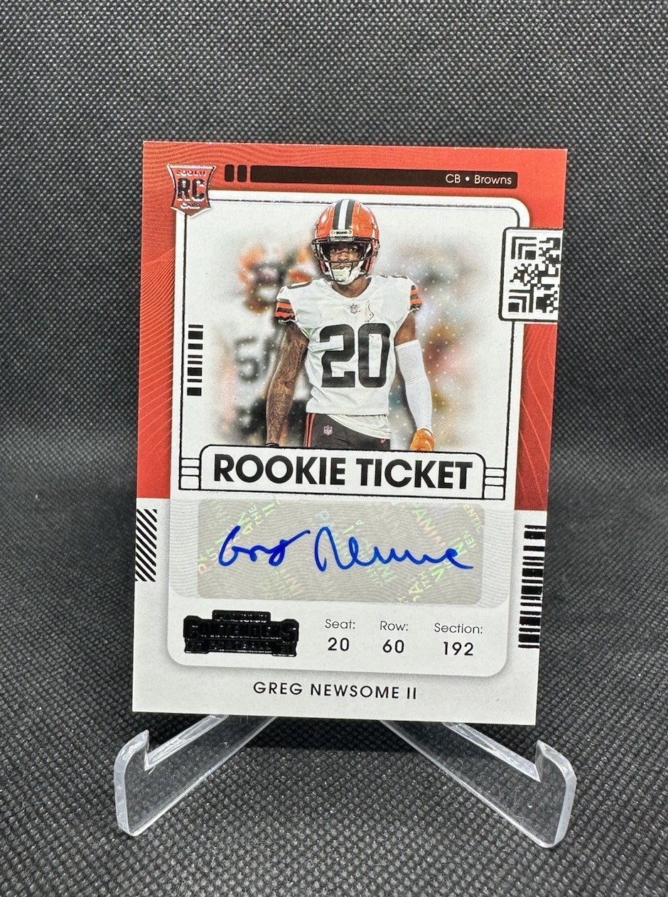 2021 Panini Contenders Rookie Ticket Greg Newsome II #155 Rookie Auto RC