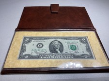 1976 US $2 Dollar Bicentennial Commemorative Bill First Day of Issue Apr 13 w/FS