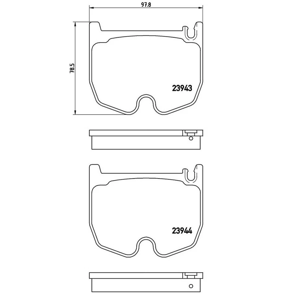 Brembo Front Low Metallic Brake Pads Fits 2003-2006 Mercedes-Benz E55 AMG P50062 - Image 4 of 4
