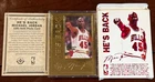 1996 Upper Deck Michael Jordan 22kt Gold He’s Back W/ COA Card