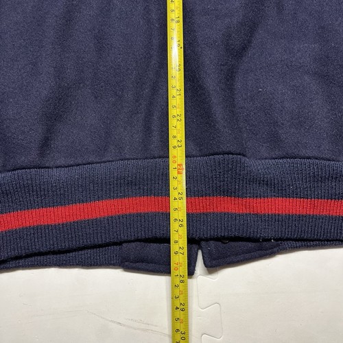 Vintage Late Show David Letterman Jacket Large Cast Crew Varsity Wool Navy - Picture 7 of 7