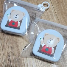 Starbucks Delight Silicone Blue Bear Style Keychain Pouch New