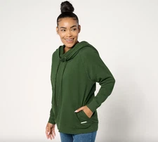 Peace Love World Alina French Terry Cowl Neck Sweatshirt , Green Sz M a670655
