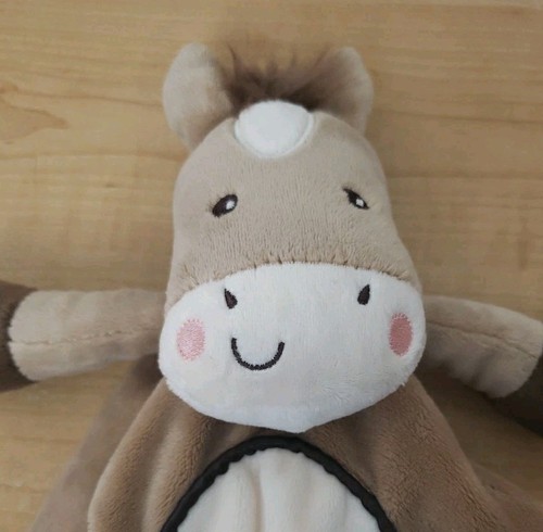 Coperta di sicurezza Douglas bambino marrone cavallo pony peluche Lovey con bordo raso stelle - Foto 2 di 11