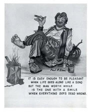 2 Paul Zima Hobo Drawings 8" x 10" Mother Always Said I'll Be Success Some Day +