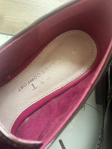 Next Forever Comfort Burgundy Patent Leather Brogues Worn Once Uk 6.5 Eu 40 VGC - Picture 5 of 9
