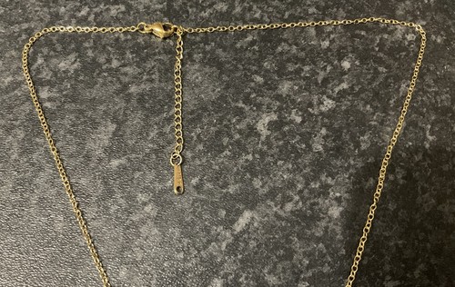 Faux Pearl Gold Tone Necklace Pendant Stainless Steel 44cm + Extn, Classic Gift - Picture 4 of 6