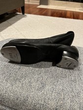 Bloch Shockwave 2AT Black Leather Tap Shoes Men s 8.0M Slip On Elastic