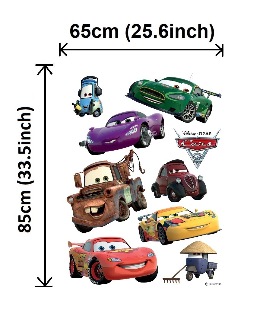 65x85 cm Wall stickers decals kids bedroom Disney Cars boy & girl large decor