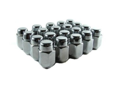 Ezaccessory 20 Chrome Acorn Lug Nuts 1/2 Thread Size 13/16 Hex