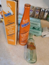 Lot Of 2 Rare Soda Bottles 1983 Sunkist & Old Ross Common Water Co. Round Bottom