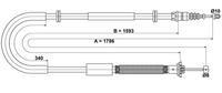 ATE Handbremsseil Hinten Links (24.3727-0553.2) FüR Fiat Bravo II Stilo Van |