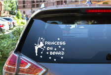 Little Princess Baby on Board Vinyl Decal Sticker - Cute Safe - 6120