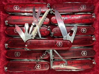 Victorinox Huntsman Ruby Red Swiss Army Knife 12 Tool Random Pick Used (434)