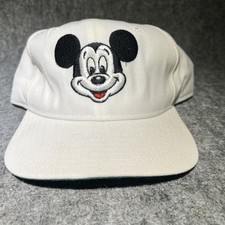 Vintage New Era Mickey Mouse White Snapback Hat (Rare) Made In The USA