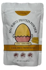 Orgnisulmte Egg White Protein Powder 8 Oz Pasteurized Dried Egg Whites NEW