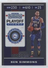 2019-20 Panini Contenders Playoff Ticket /199 Ben Simmons #9 2p7