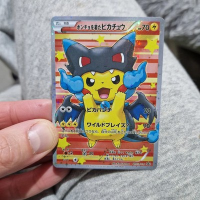 Pokémon Mega Charizard Pikachu Holo Promo Japanese Style Full Art Card