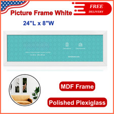 LaVie Home 8x24 Picture Frame White, Panoramic Picture Frame For Wall Decoration