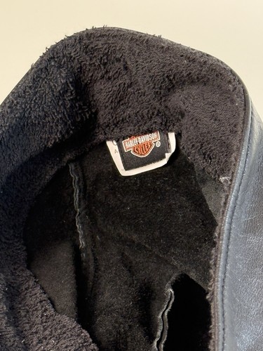 Harley Davidson Bar & Shield  Black Leather Skull Cap  Bandana Head Wrap Durag - Picture 8 of 11
