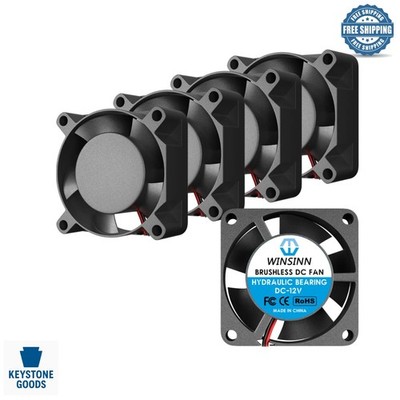 5-Pack 25mm 12V Hydraulic Bearing Brushless Cooling Fans for Printer