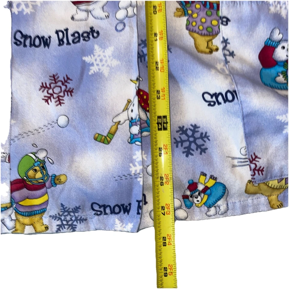 Lote de Tops Exfoliantes U-Pick Azul Sólido, Primavera y Otoño Flor Copo de Nieve Invierno Diversión Foto 4 de 4