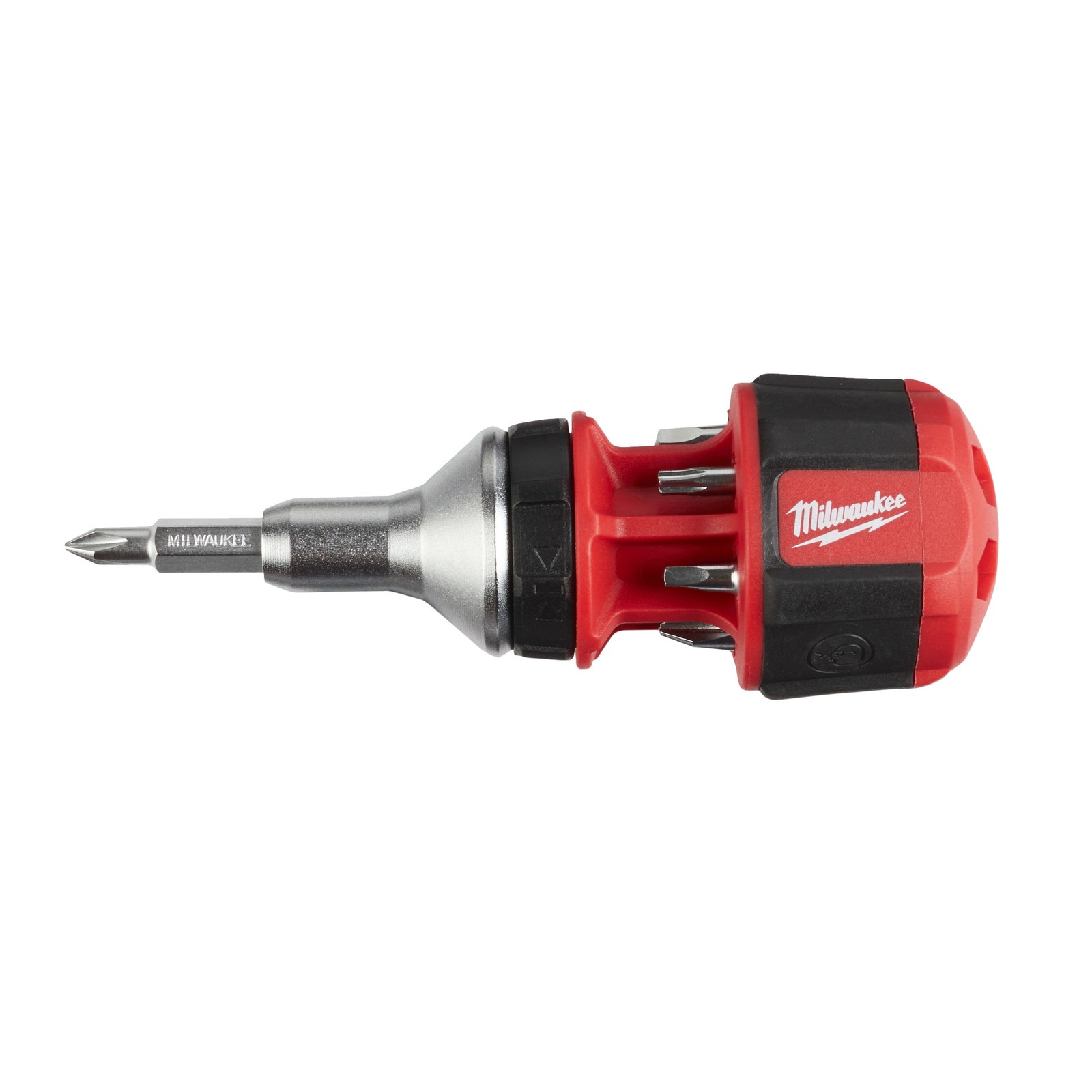 Compact Multi-Bit Screwdriver with Ratchet 8 in 1
