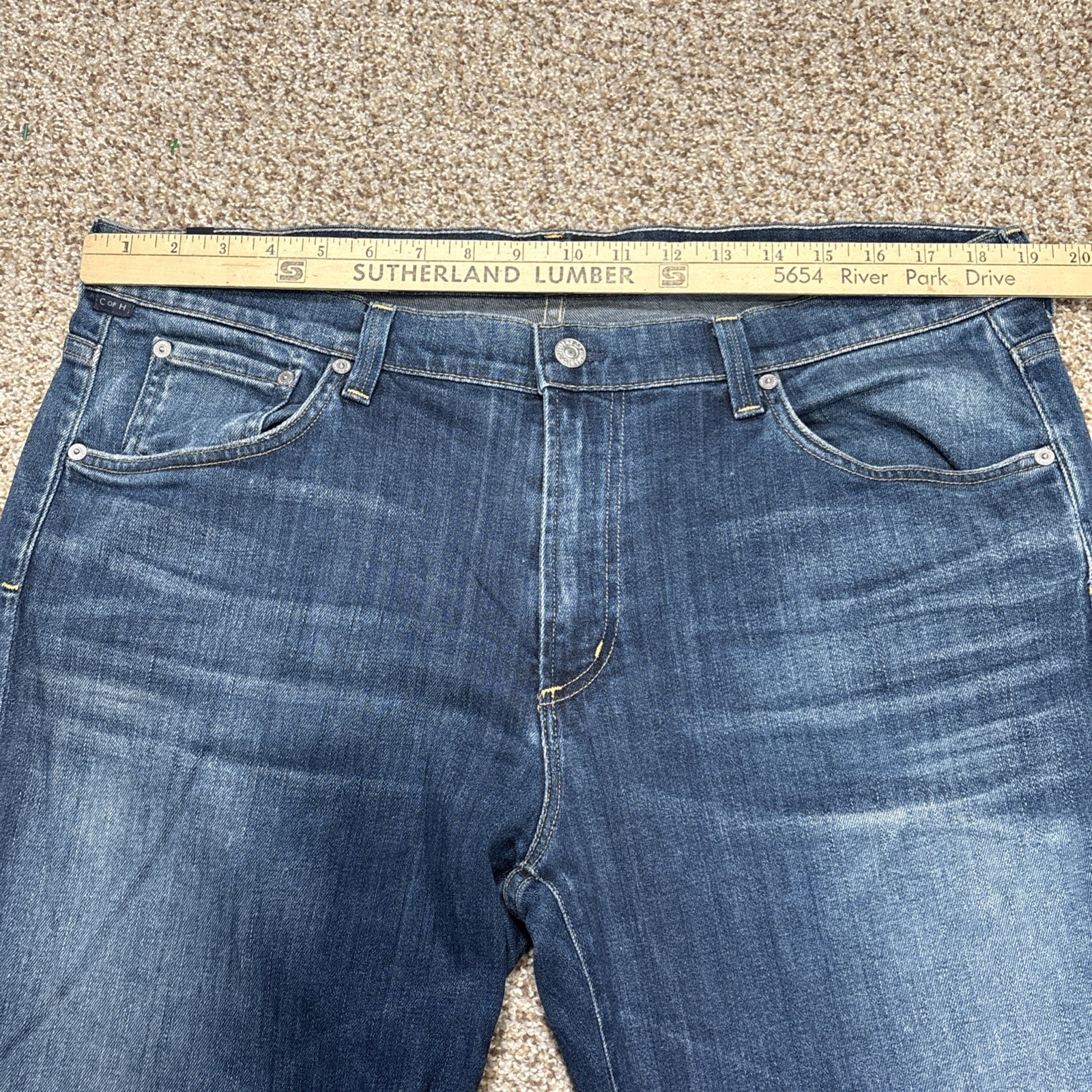 Mens Citizens of Humanity COH Man Jeans Sid Denim Straight Leg Sz 38 X 33 - View 9