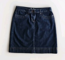 Boden Denim Mini Skirt Women's Size 6R A-Line Dark Wash Pockets Casual