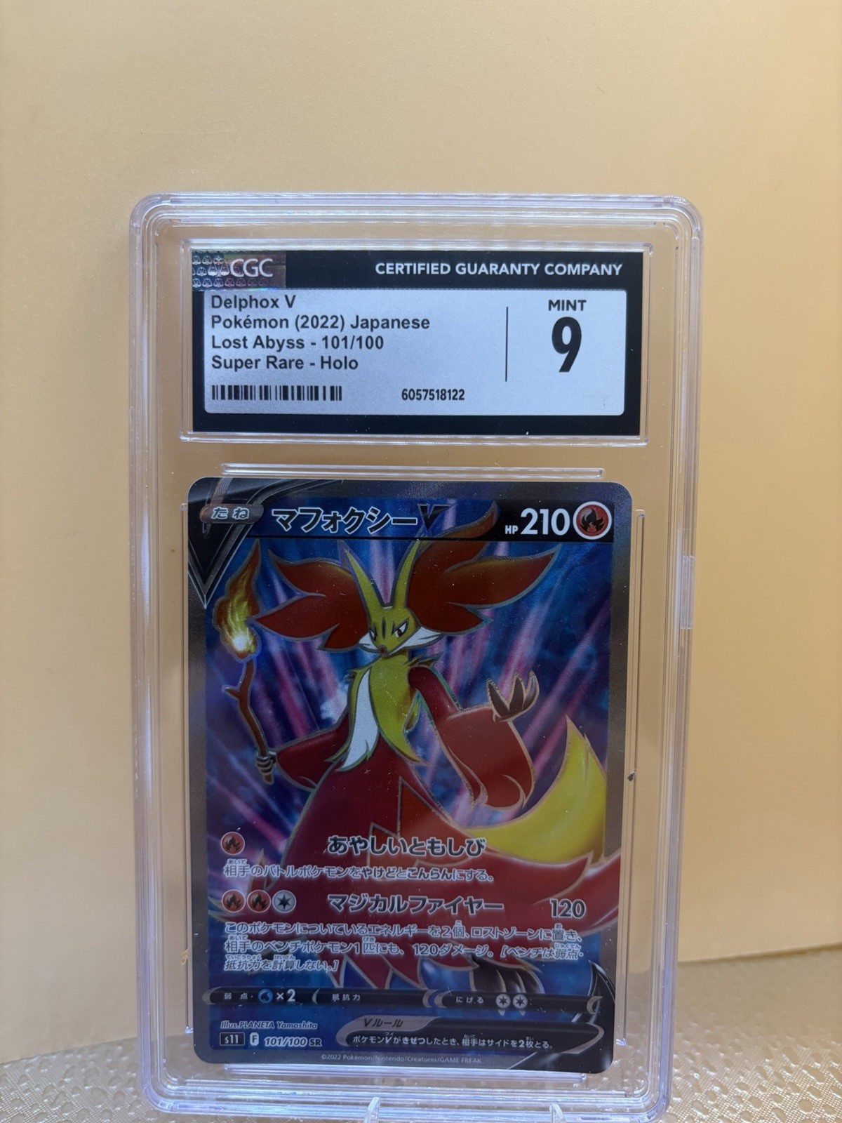 JPN CGC 9 Delphox V 101/100 SR Lost Abyss s11 Pokemon Card
